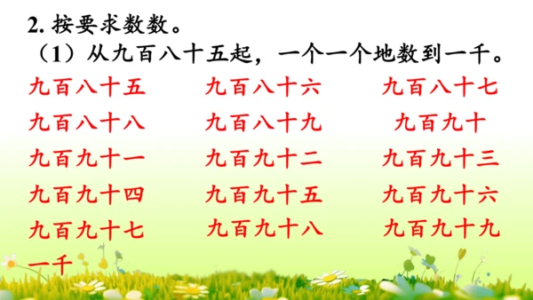 1.1000以内数的认识（课件）-二年级下册数学人教版(共4课时 109张PPT)