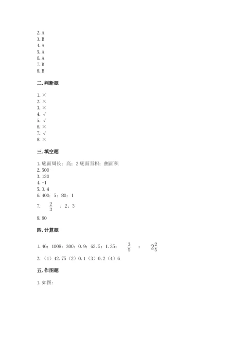人教版六年级下册数学期末测试卷（黄金题型）word版.docx