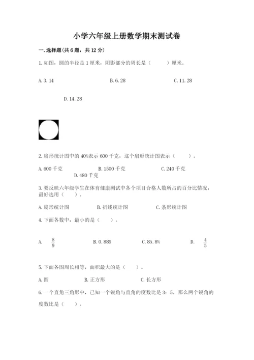 小学六年级上册数学期末测试卷（培优a卷）.docx