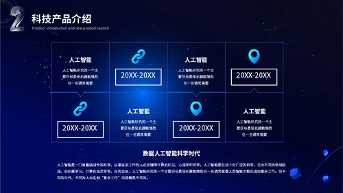 3d科技风人工智能5G科技产品介绍大数据分析科技感ppt模板
