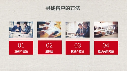 红色销售技巧培训PPT模板
