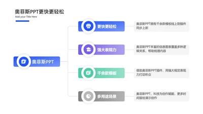 简约风白色流程关系4项PPT