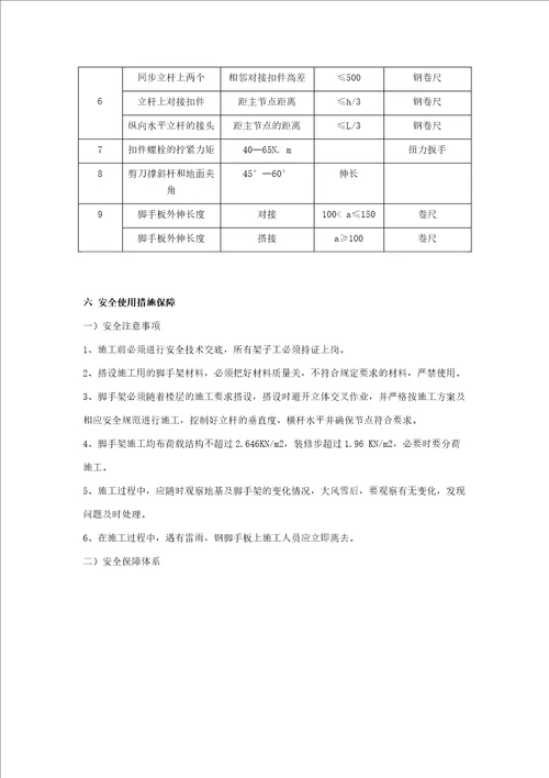 吊车梁拆除脚手架施工方案