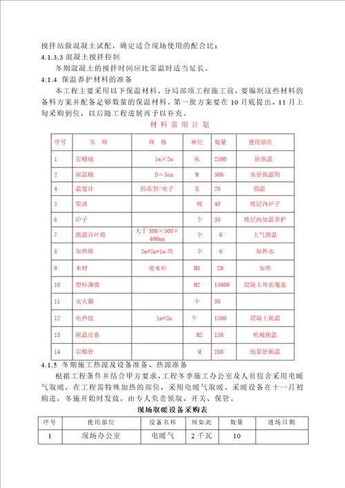 南堰住宅小区冬季施工专项方案培训资料