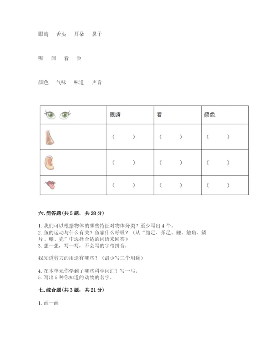 教科版一年级下册科学期末测试卷（研优卷）.docx