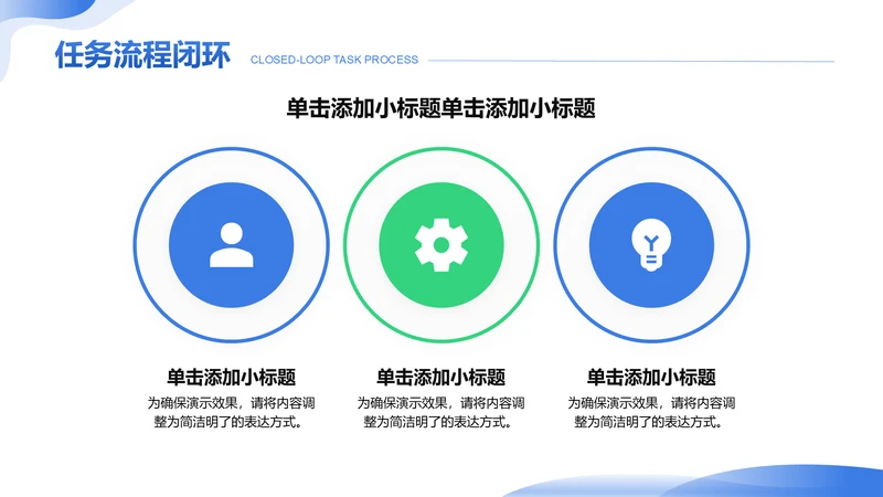 创意风任务流程闭环PPT循环