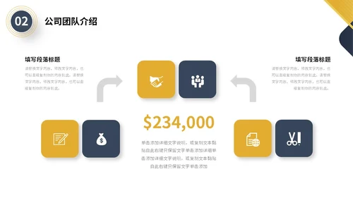 蓝黄色极简微立体形状商务风商业项目计划书PPT商业计划书
