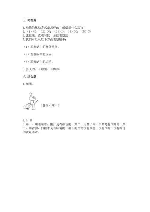 教科版一年级下册科学期末测试卷（综合题）.docx