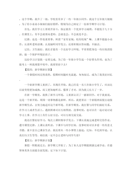 精编之新学期学习计划发言稿范文.docx