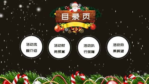 圣诞平安夜活动策划方案通用PPT模板