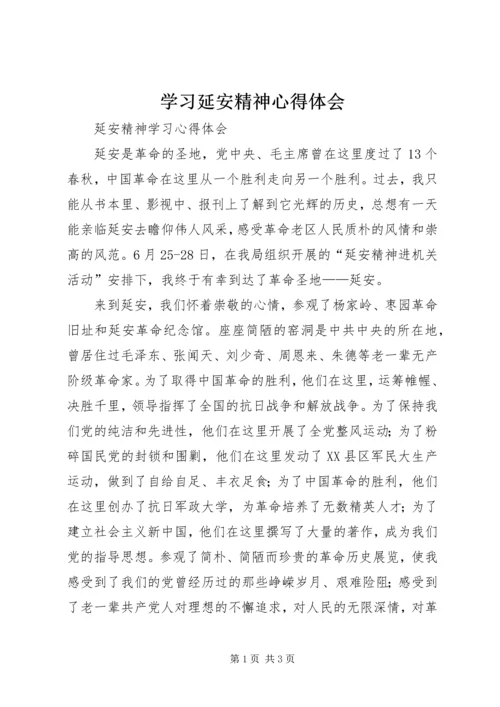 学习延安精神心得体会 (13).docx