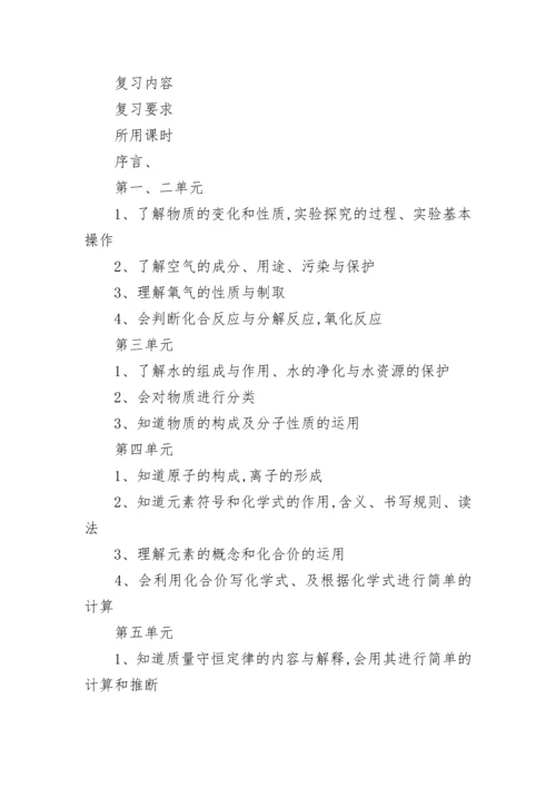 关于九年级化学复习计划大全.docx