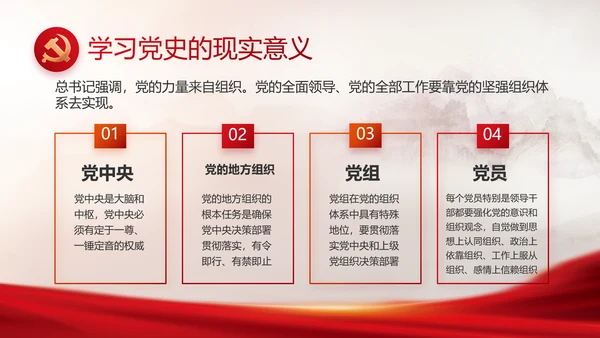 红色党建党支部年终工作总结汇报PPT