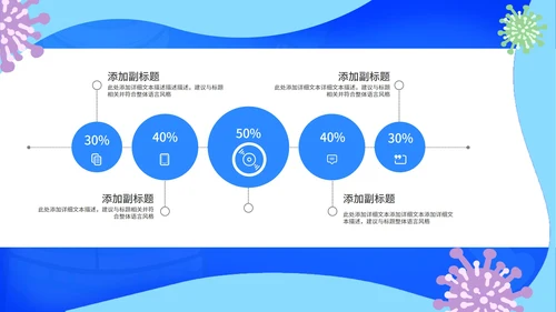 蓝色卡通疫情防控PPT模板