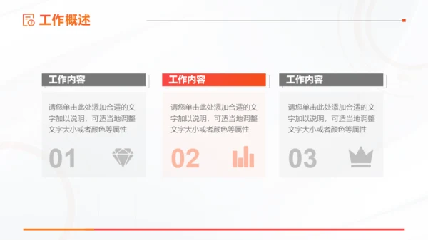 橙色简约商务风通用年终汇报PPT模板