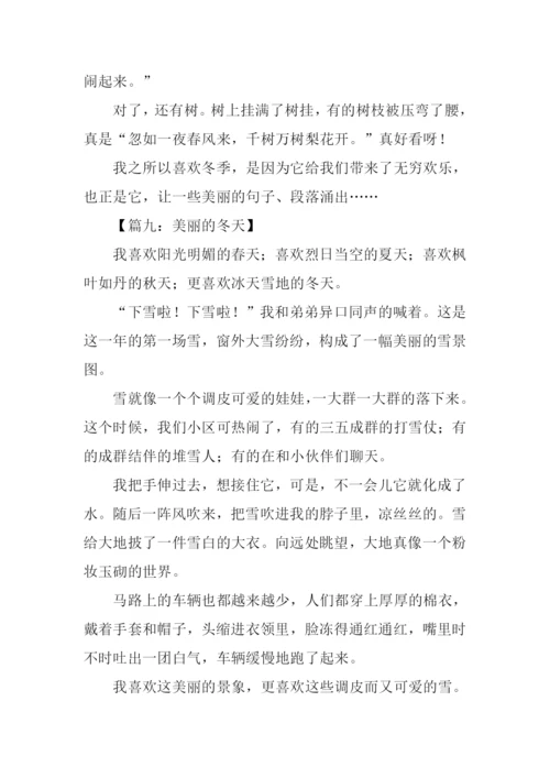关于冬天的作文300字.docx