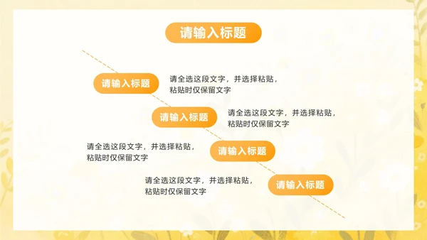 黄色小清新花卉高考考前冲刺主题班会PPT模板