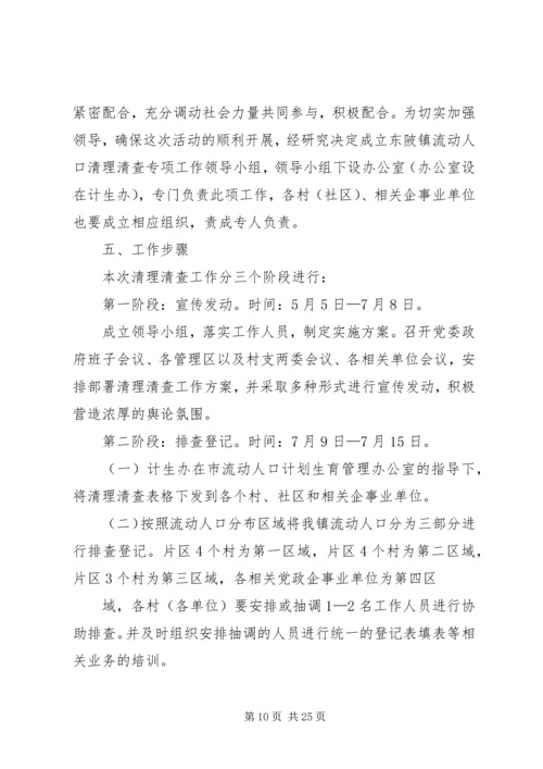 西潞街道流动人口聚居村清理整治工作方案.docx