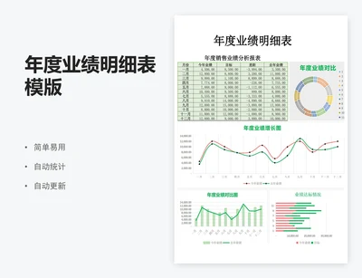 年度业绩明细表模版