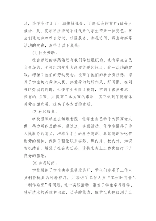 小学综合实践教学工作总结.docx