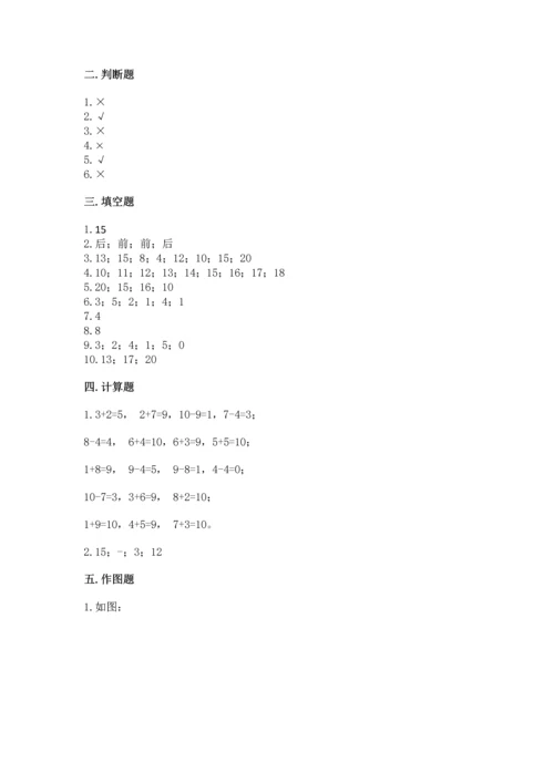 人教版一年级上册数学期末测试卷附答案（综合卷）.docx