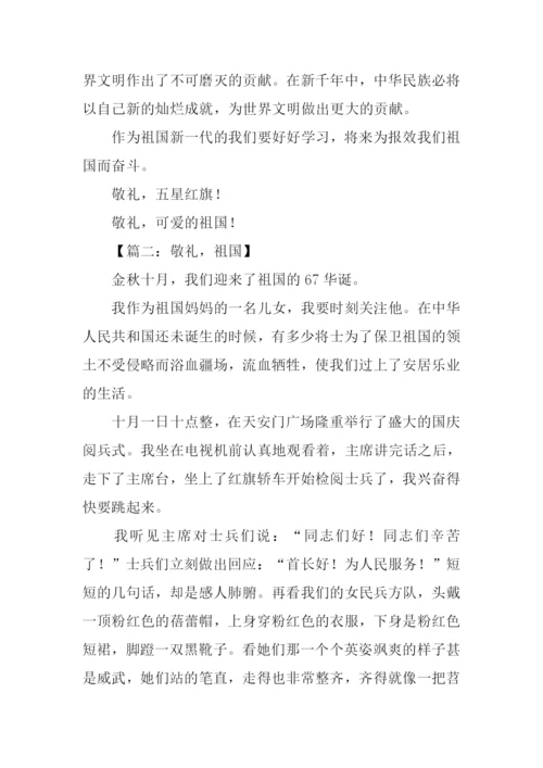 向祖国敬礼作文.docx
