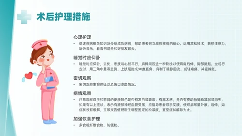 绿色简约锁骨骨折护理查房PPT课件