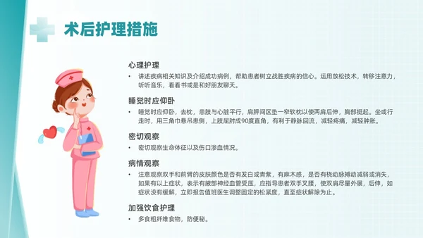 绿色简约锁骨骨折护理查房PPT课件