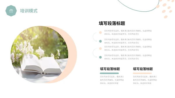简约形状小清新绿植学习汇报总结心得体会分享PPT学习分享