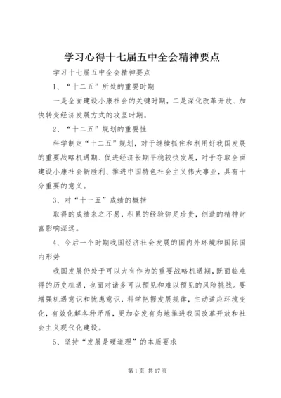 学习心得十七届五中全会精神要点 (4).docx