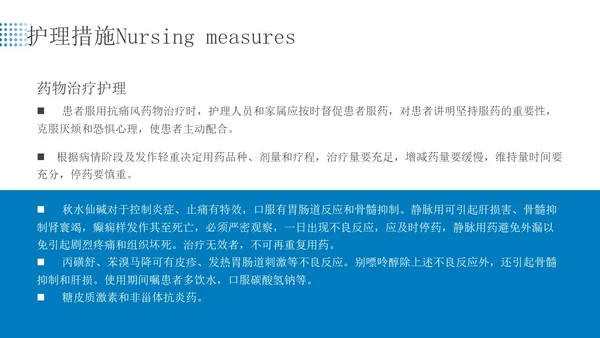 蓝色简约商务痛风患者患者护理医疗培训PPT课件