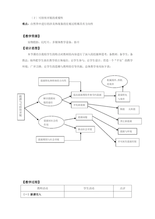 物理：24《能源与可持续发展》教案(鲁科版必修2).docx