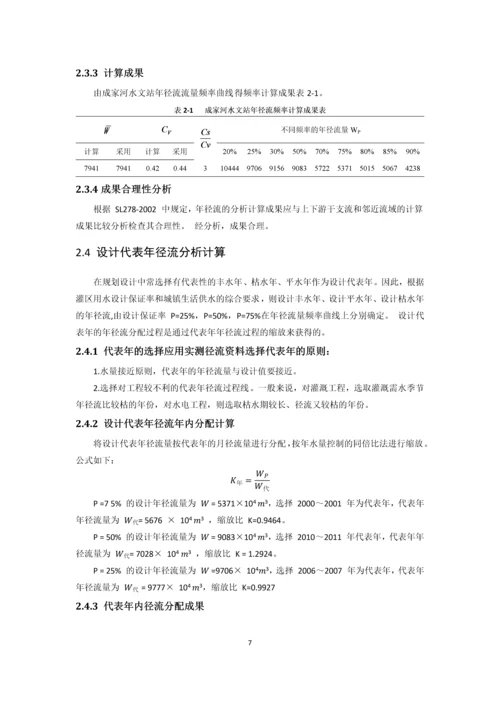 水文水利计算课程设计.docx