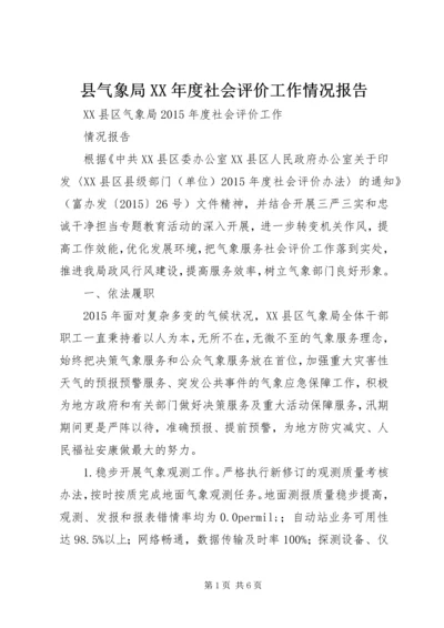 县气象局XX年度社会评价工作情况报告.docx