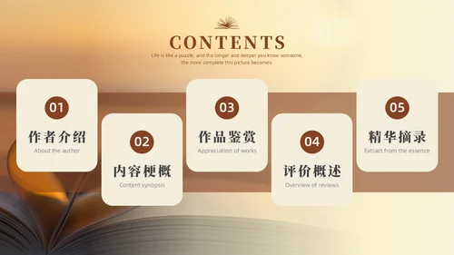 咖啡色实拍城南旧事读书分享PPT课件