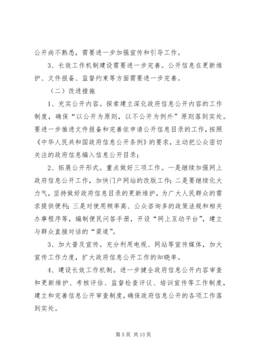 司法局政府信息公开工作自查报告.docx