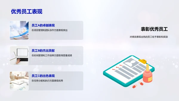 月度人资绩效汇报PPT模板