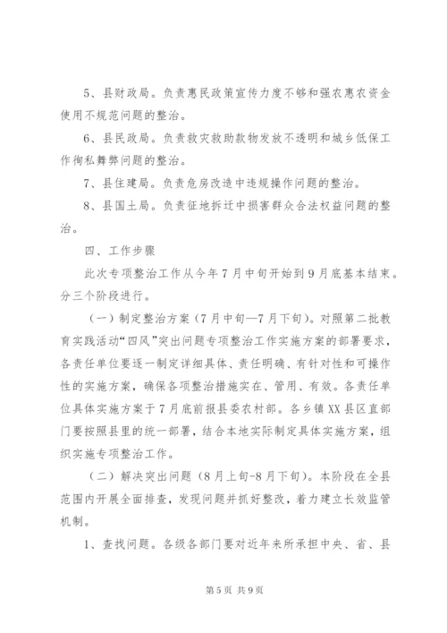 惠民政策突出问题整治方案.docx