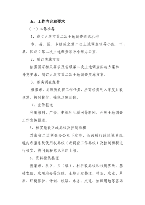 大庆市第二次土地调查实施专业方案.docx