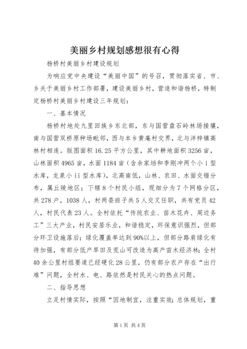 美丽乡村规划感想很有心得.docx