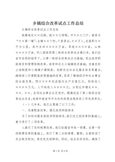 乡镇综合改革试点工作总结.docx