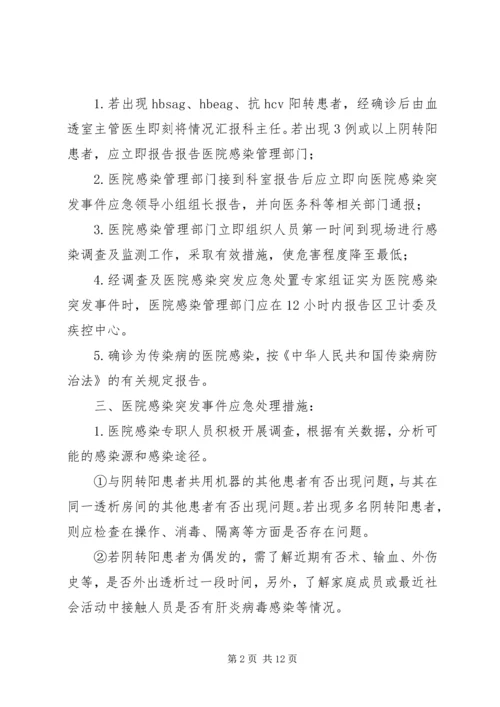 血透室医院感染突发事件应急预案.docx