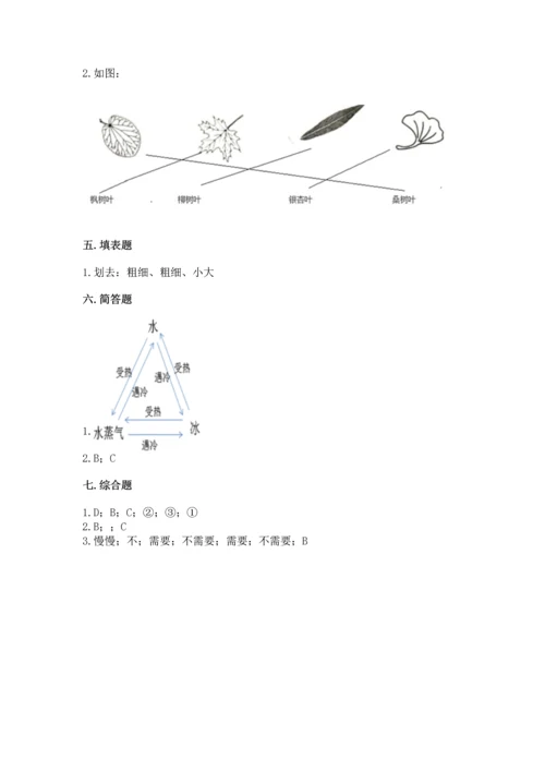 教科版科学一年级上册第一单元《植物》测试卷附答案（b卷）.docx