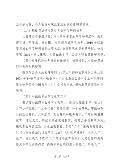 市人口计生委党委关于创建学习性机关的实施意见 (2).docx