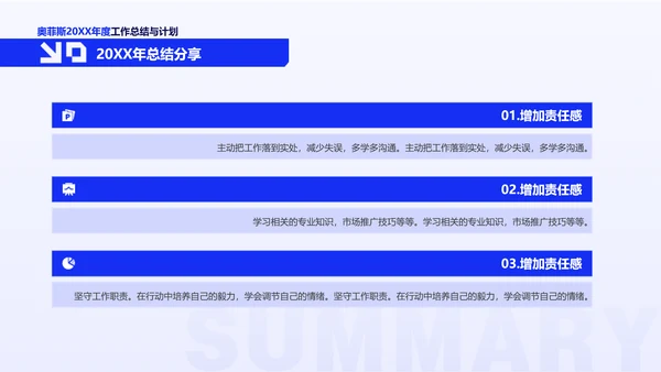 创意立体3D风蓝色年终总结工作汇报PPT