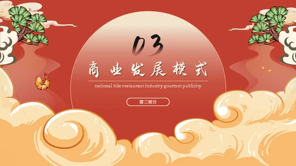 国潮风餐饮美食宣传吃火锅通用PPT模板