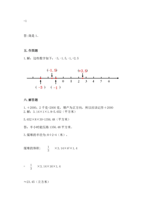 小学数学毕业测试卷含答案（模拟题）.docx