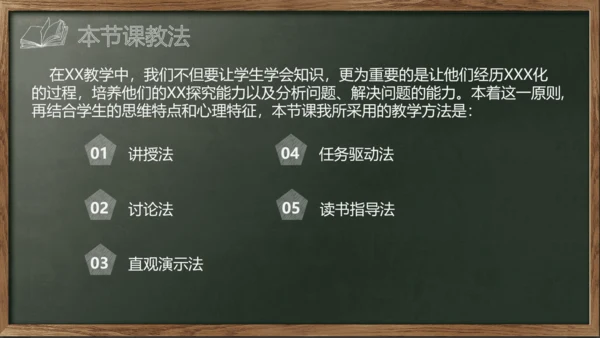 开始上课教师粉笔说课教学黑板PPT模板
