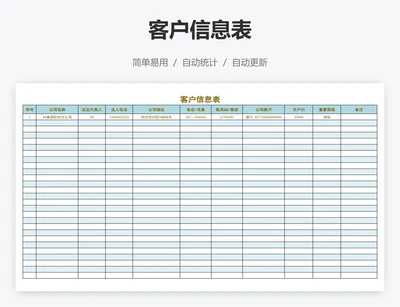 客户信息表