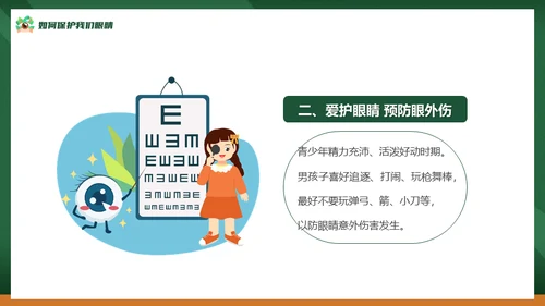 眼保健操爱护眼睛保护视力通用PPT模板